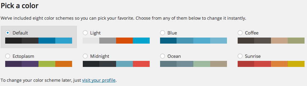 WordPress 3.8: Pick a Color