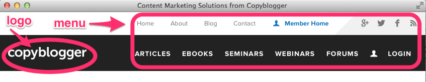 Copyblogger doesn't need a responsive logo